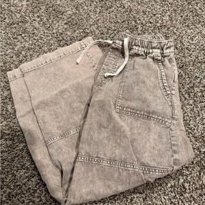 GAP Tan High-Rise Wide-Leg Pants Medium